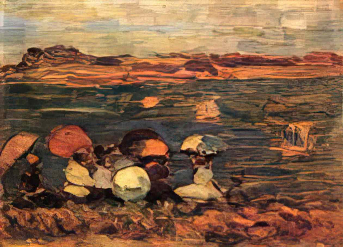 Maurice Prendergast beach scene st malo Art A4 Photo Print