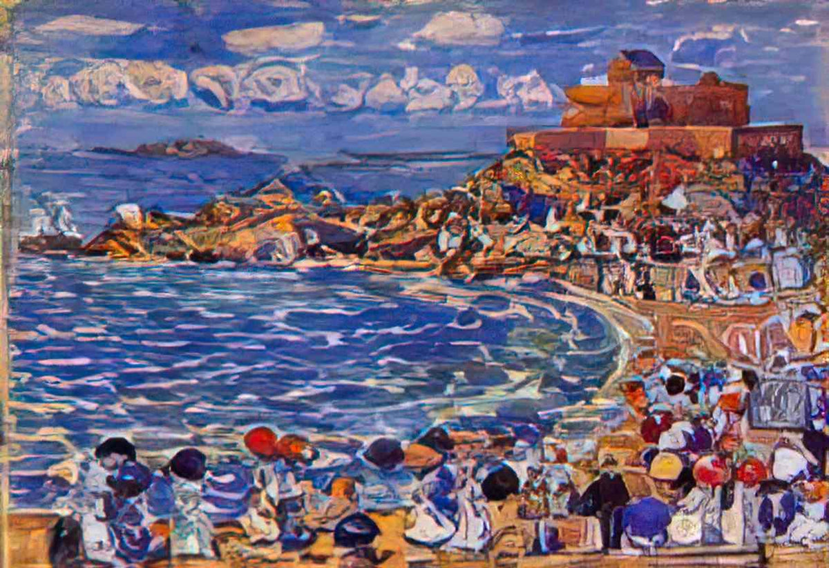 Maurice Prendergast beach st malo 1 Art A4 Photo Print