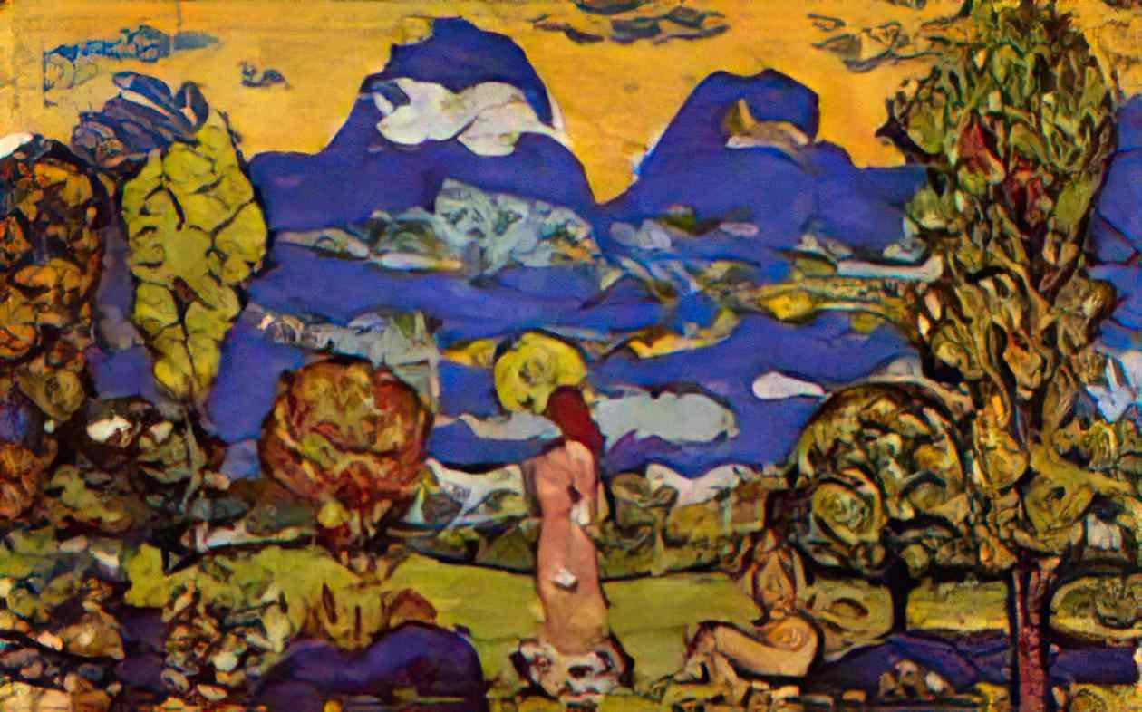 Maurice Prendergast blue mountains Art A4 Photo Print