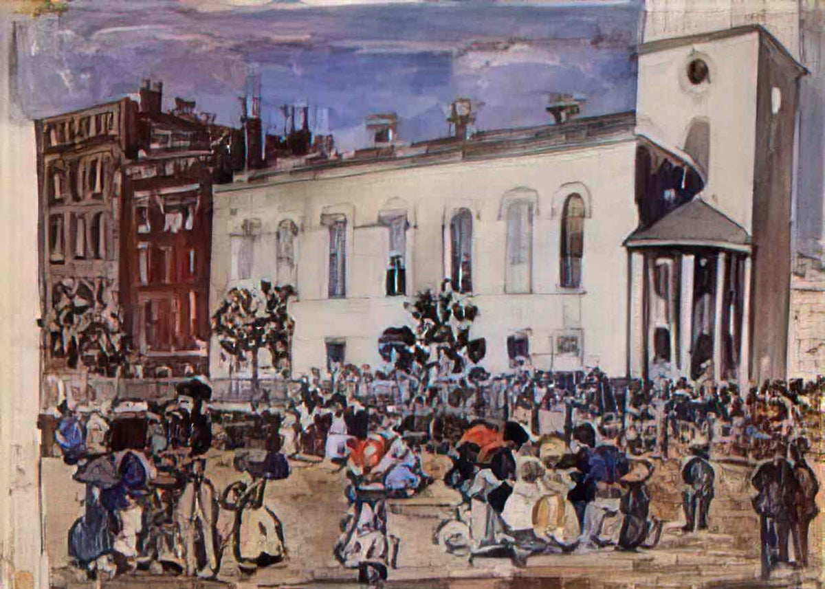 Maurice Prendergast boston also known as park st boston Art A4 Photo Print