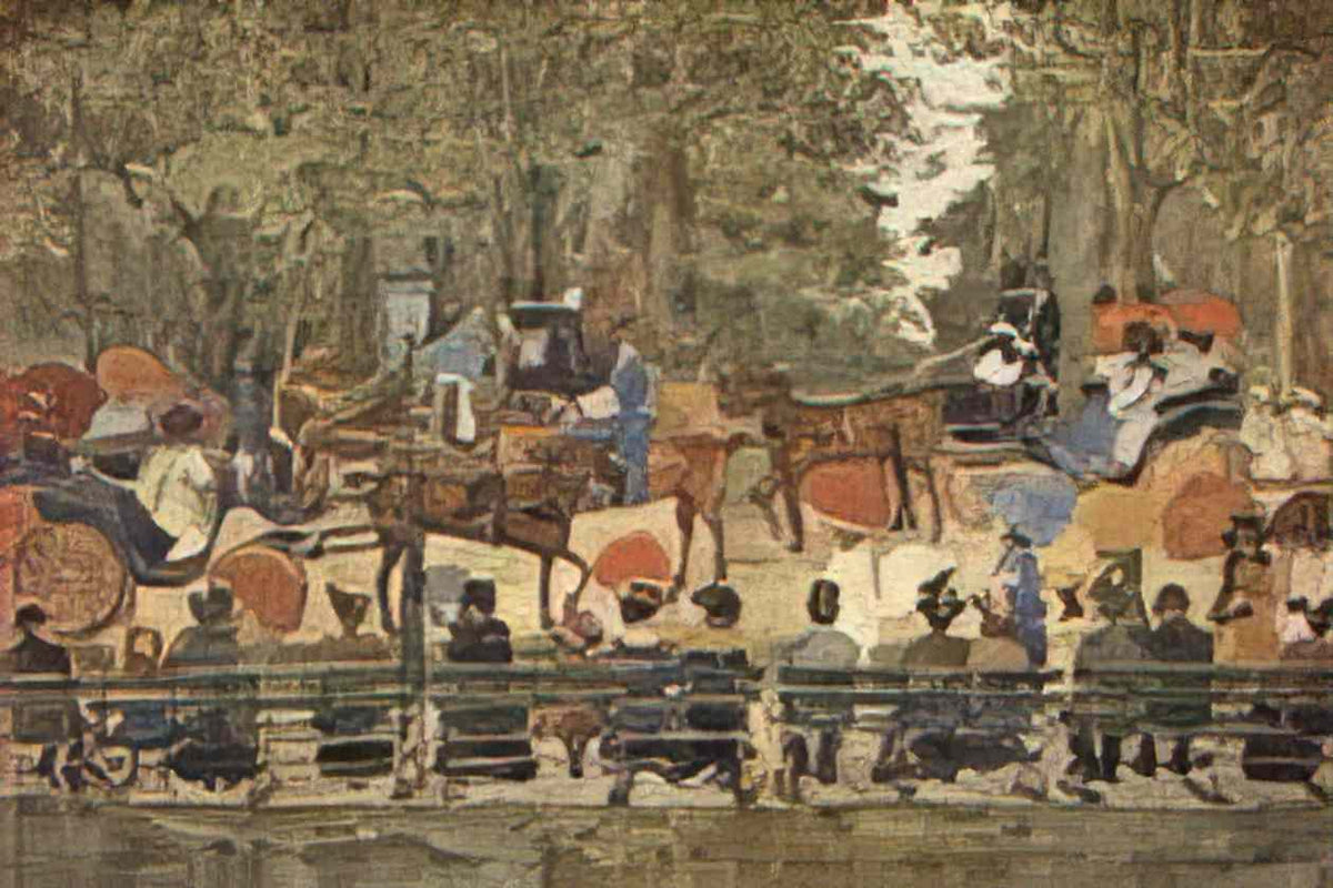 Maurice Prendergast central park new york 1901 Art A4 Photo Print