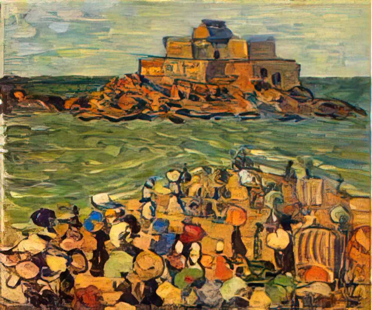 Maurice Prendergast chateaubriand s tomb st malo also known as st malo Art A4 Photo Print