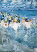 Maurice Prendergast children at the beach Art A4 Photo Print