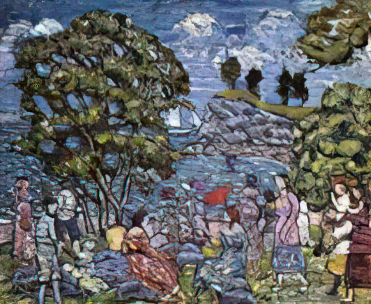 Maurice Prendergast cove with figures Art A4 Photo Print