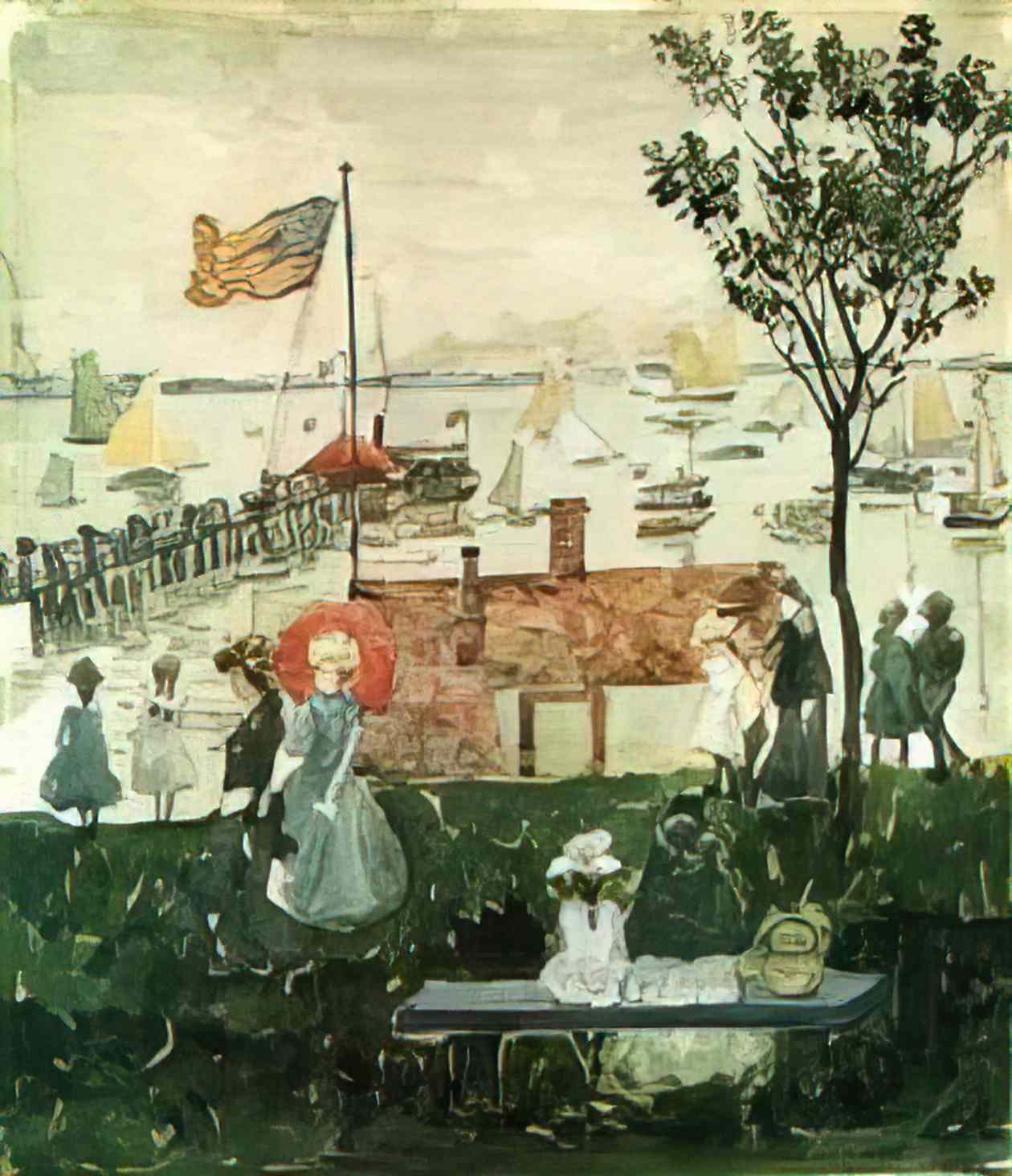 Maurice Prendergast excursionists nahant Art A4 Photo Print