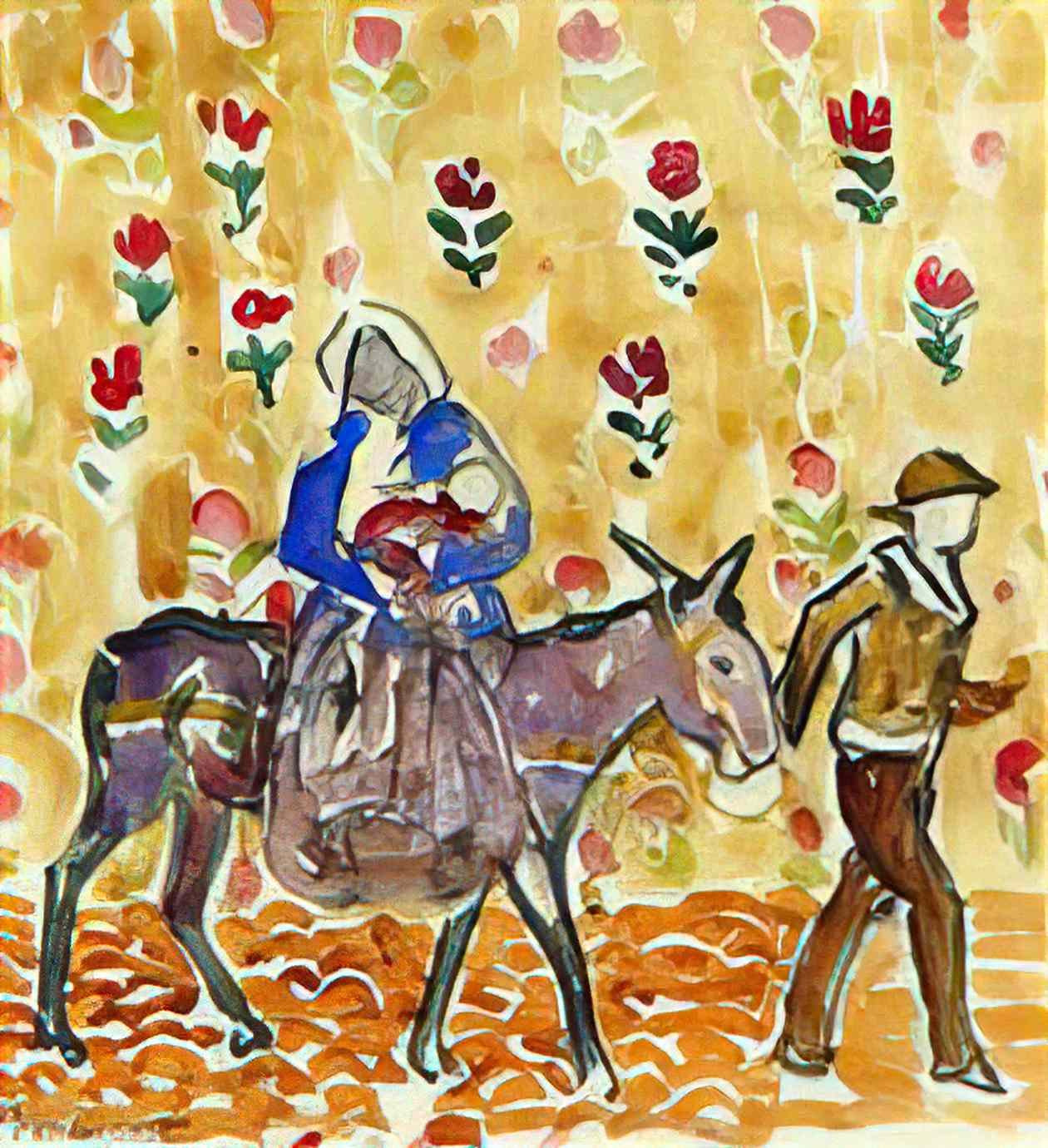 Maurice Prendergast flight into egypt Art A4 Photo Print