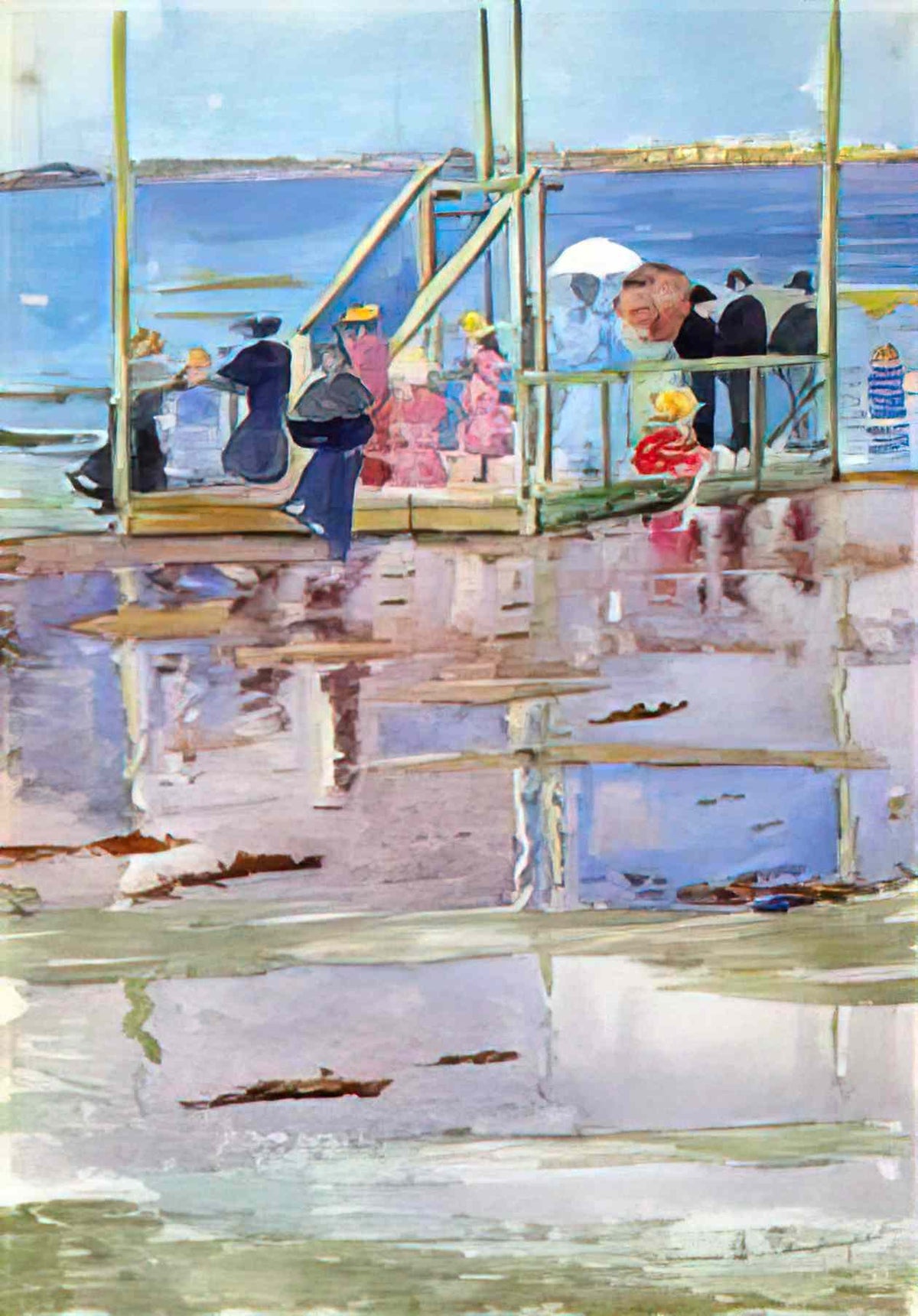 Maurice Prendergast float at low tide revere beach also known as peopl Art A4 Photo Print