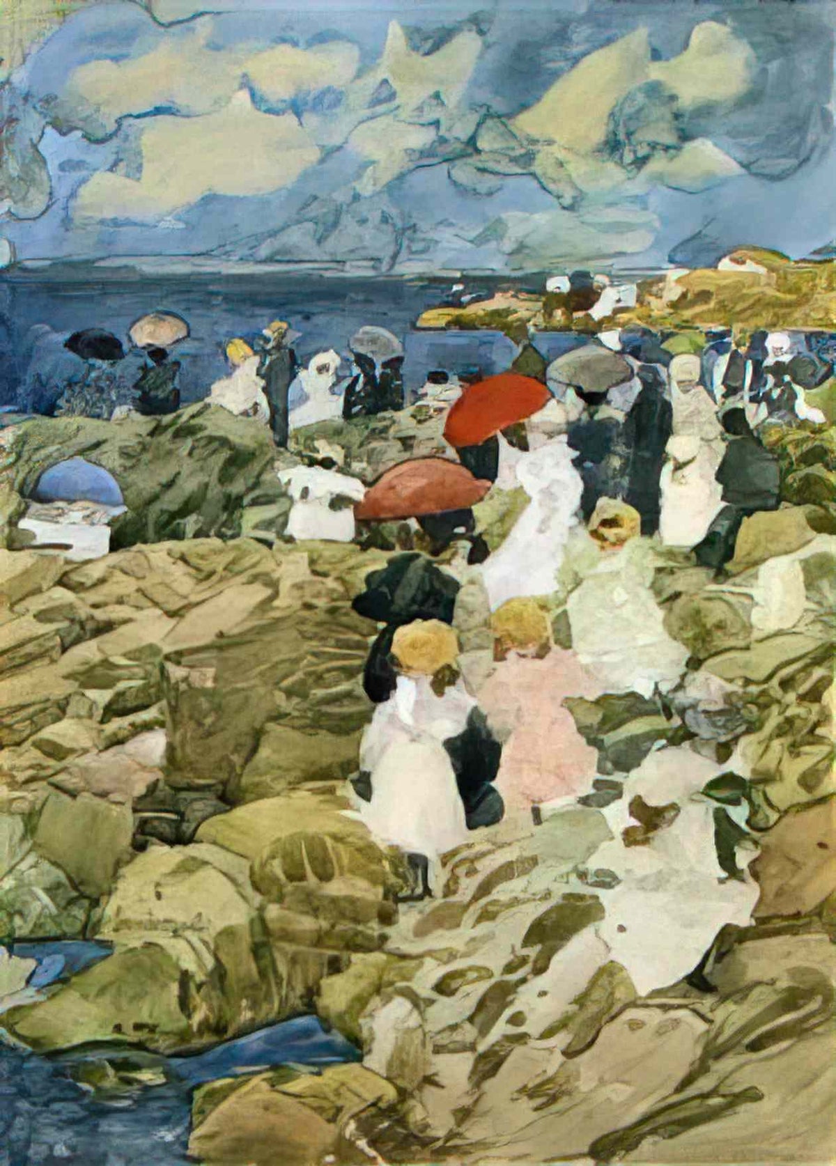 Maurice Prendergast handkerchief point coastal scene Art A4 Photo Print