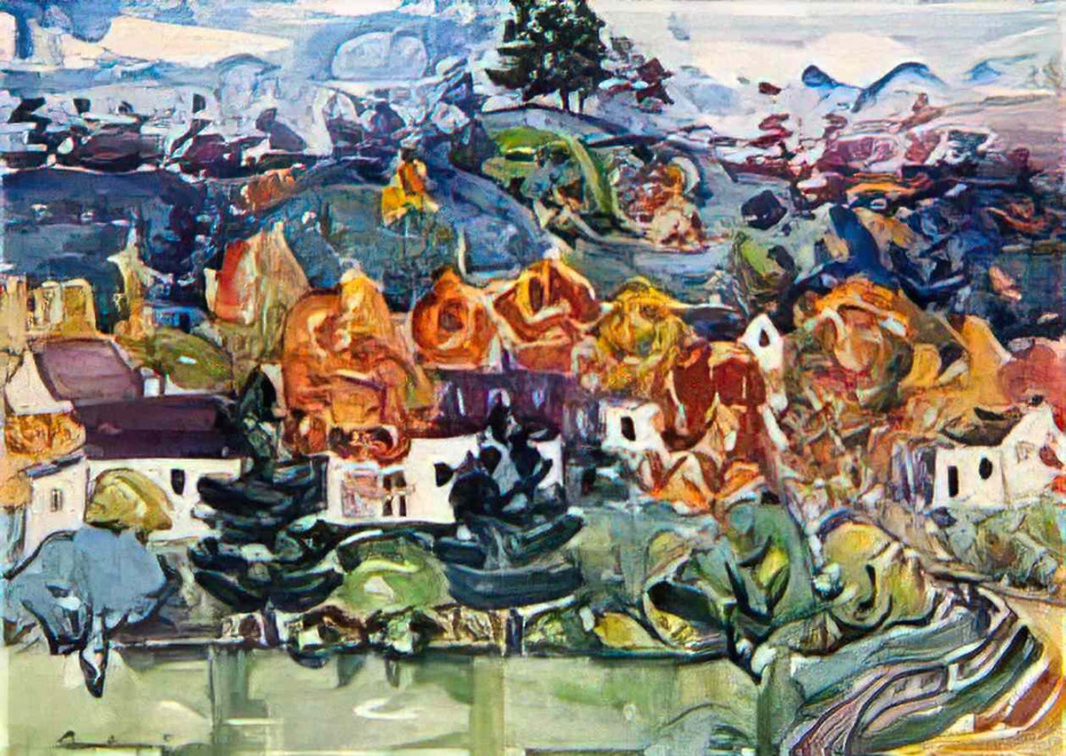Maurice Prendergast hillside village Art A4 Photo Print