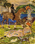 Maurice Prendergast idyllic landscape Art A4 Photo Print