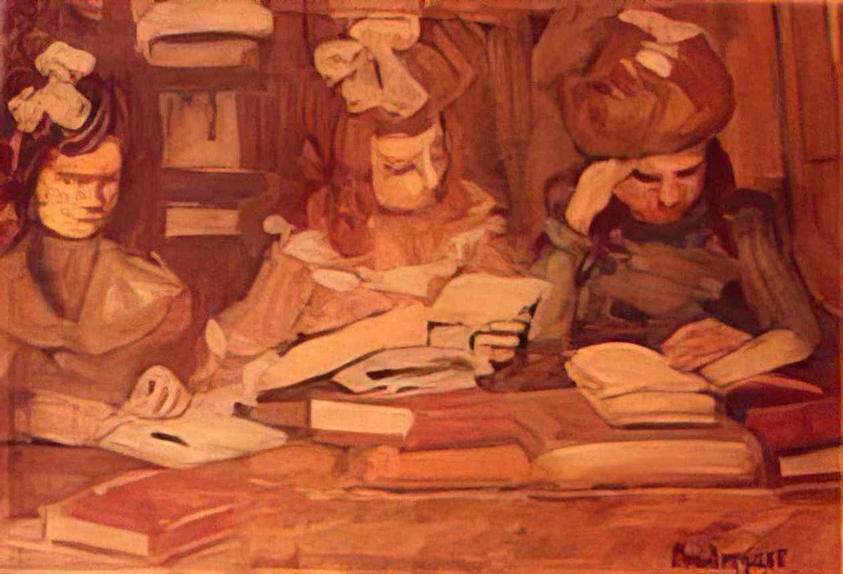 Maurice Prendergast in the library also known as three school girls Art A4 Photo Print