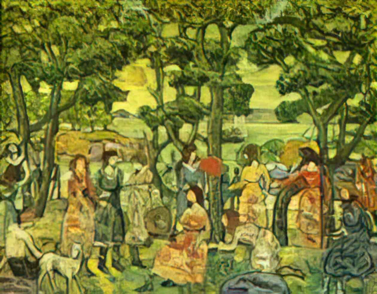 Maurice Prendergast landscape with figures 1921 Art A4 Photo Print
