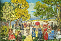 Maurice Prendergast landscape with figures Art A4 Photo Print