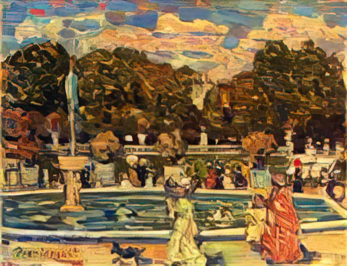 Maurice Prendergast luxembourg gardens Art A4 Photo Print