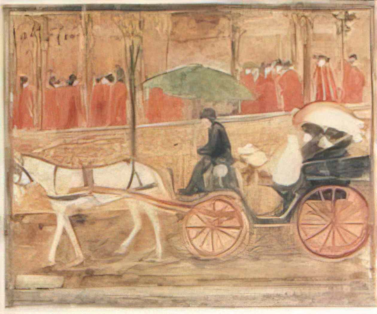 Maurice Prendergast monte pincio 1899 Art A4 Photo Print