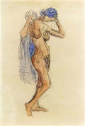 Maurice Prendergast nude model with drapery Art A4 Photo Print