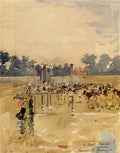 Maurice Prendergast paris boulevard in the rain 1893 Art A4 Photo Print
