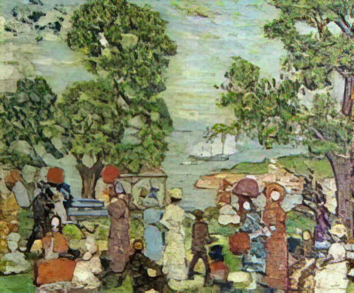 Maurice Prendergast park scene nebay Art A4 Photo Print