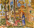 Maurice Prendergast picking strawberries Art A4 Photo Print