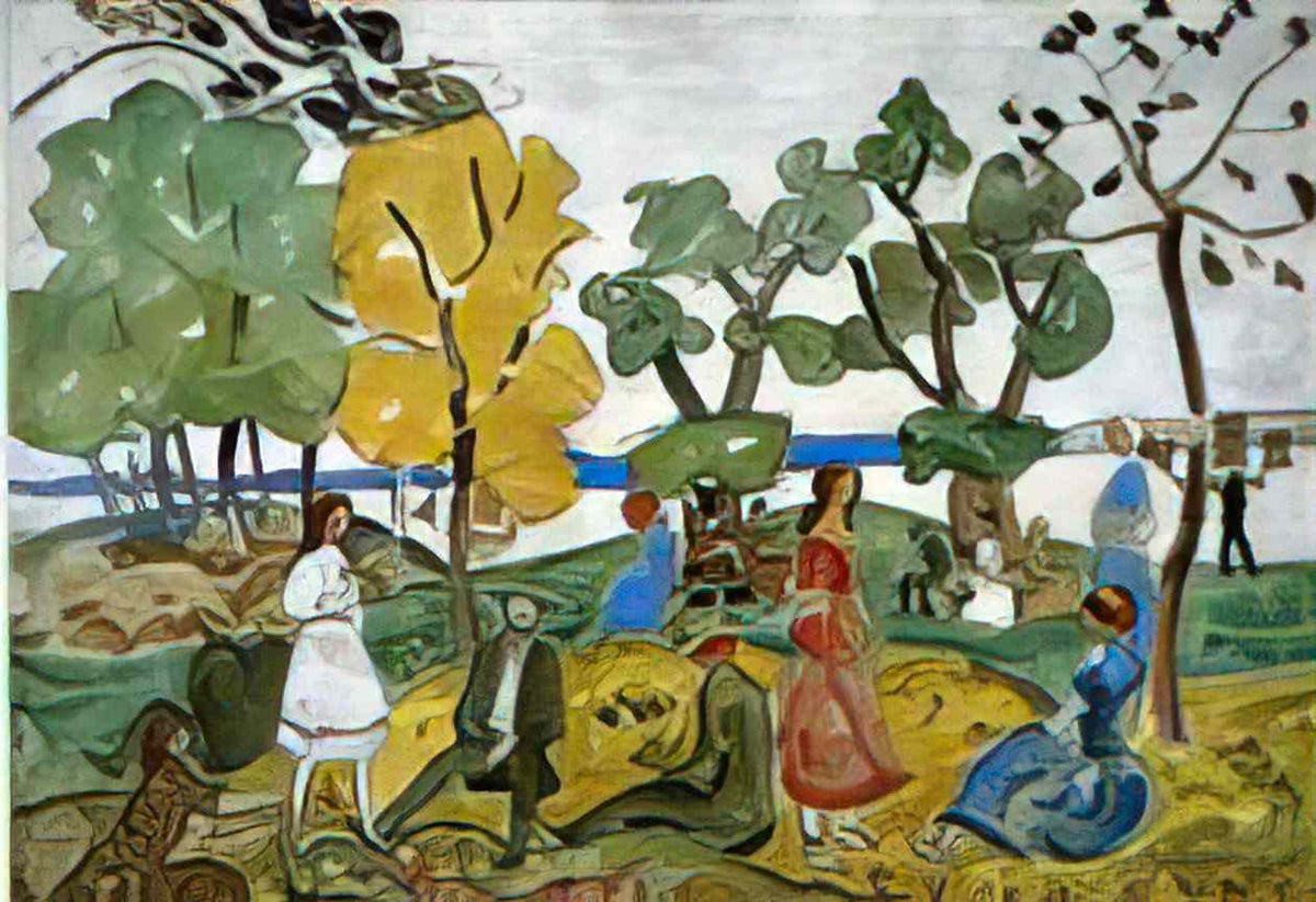 Maurice Prendergast picnic Art A4 Photo Print