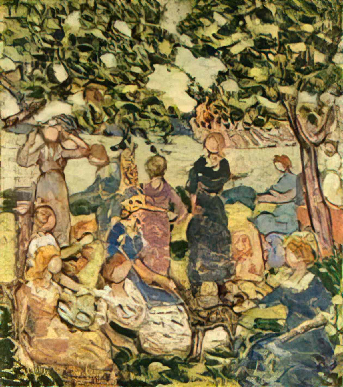 Maurice Prendergast picnic by the inlet Art A4 Photo Print