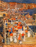 Maurice Prendergast ponte della paglia also known as marble bridge 189 Art A4 Photo Print
