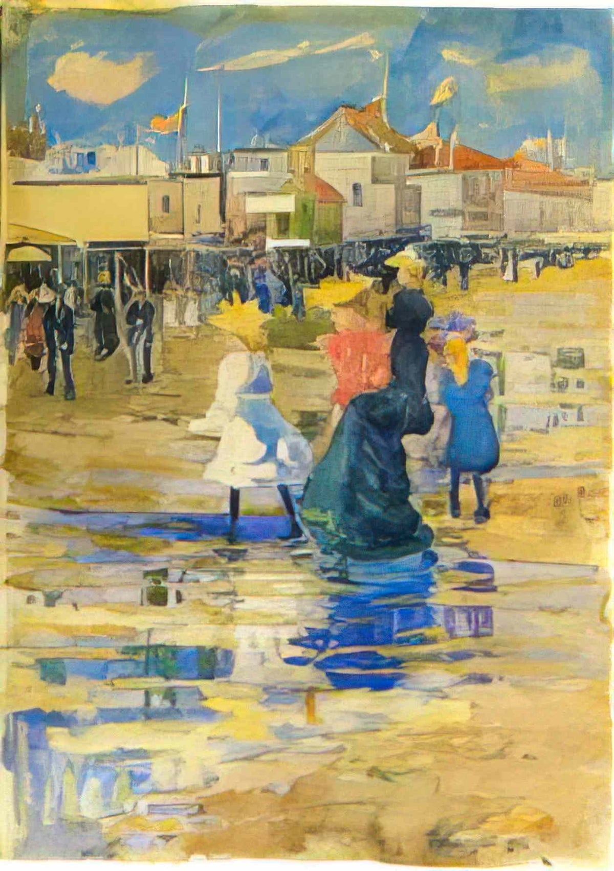 Maurice Prendergast revere beach 1896 Art A4 Photo Print