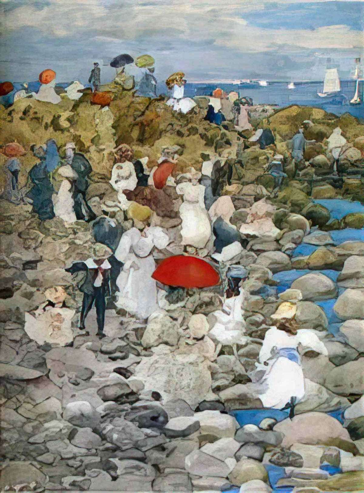 Maurice Prendergast rocky shore nantasket Art A4 Photo Print