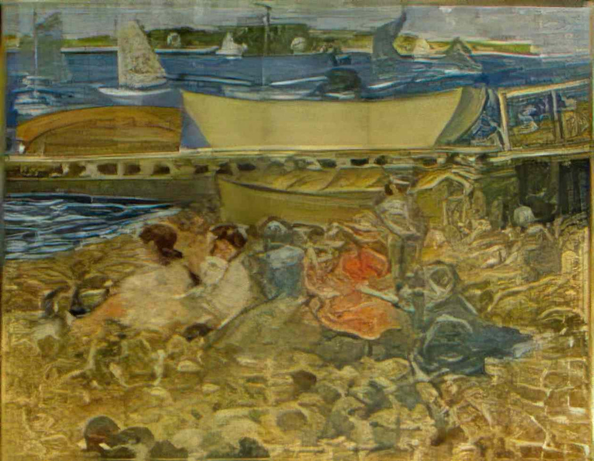 Maurice Prendergast shipyard children playing Art A4 Photo Print