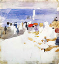 Maurice Prendergast sketch figures on beach also known as early beach Art A4 Photo Print
