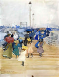 Maurice Prendergast south boston pier also known as atlantic city pier Art A4 Photo Print