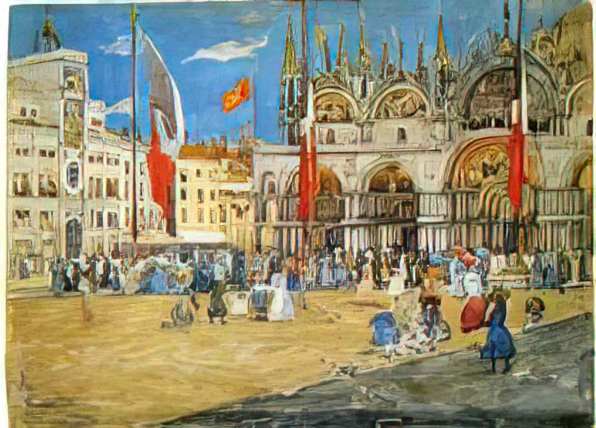 Maurice Prendergast st mark s venice 1898 Art A4 Photo Print