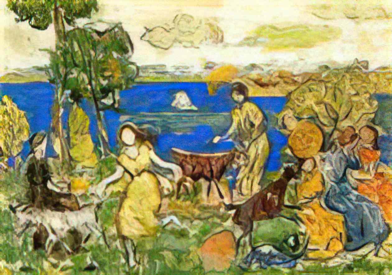 Maurice Prendergast summer day also known as st cloud Art A4 Photo Print