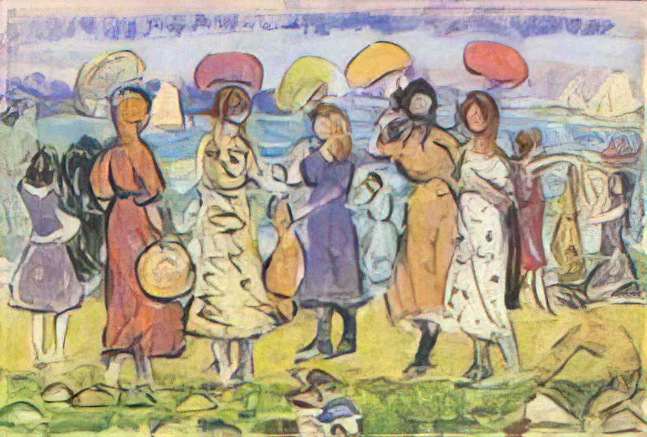 Maurice Prendergast sunny day at the beach Art A4 Photo Print