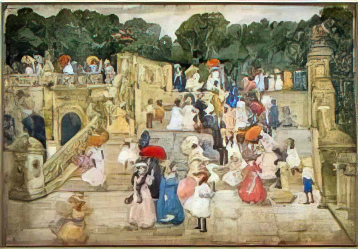 Maurice Prendergast the mall central park also known as steps central Art A4 Photo Print