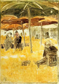Maurice Prendergast the orange market Art A4 Photo Print