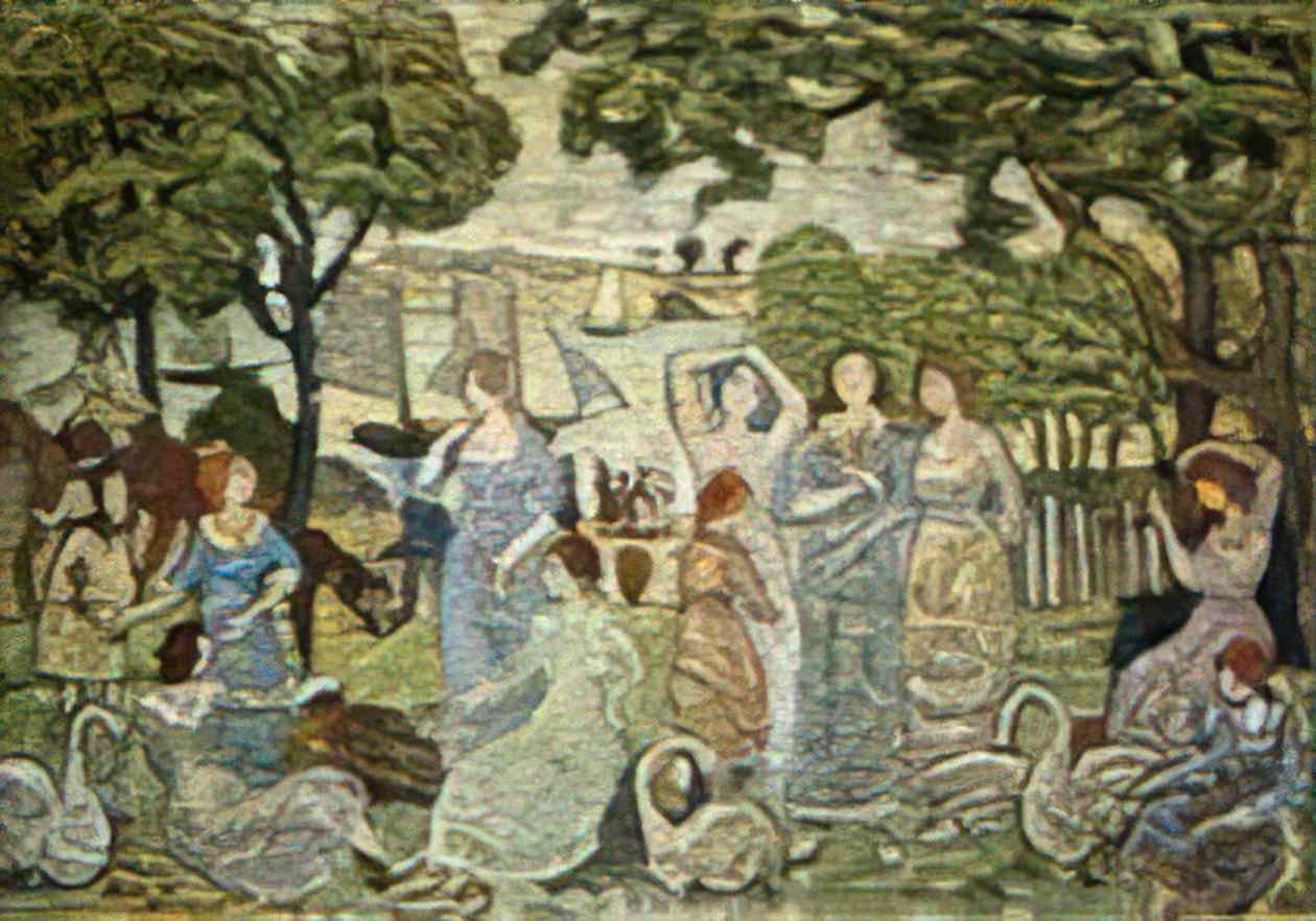 Maurice Prendergast the swans Art A4 Photo Print