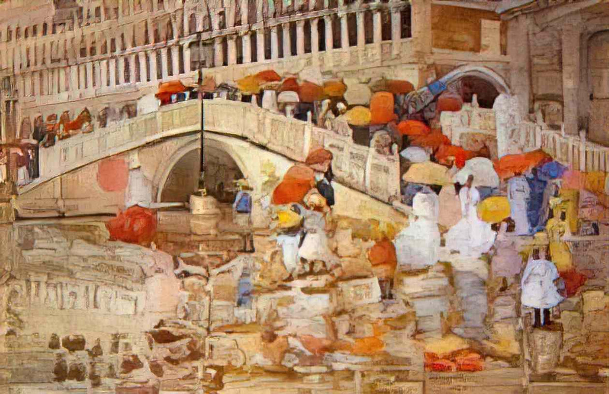 Maurice Prendergast umbrellas in the rain 1899 Art A4 Photo Print