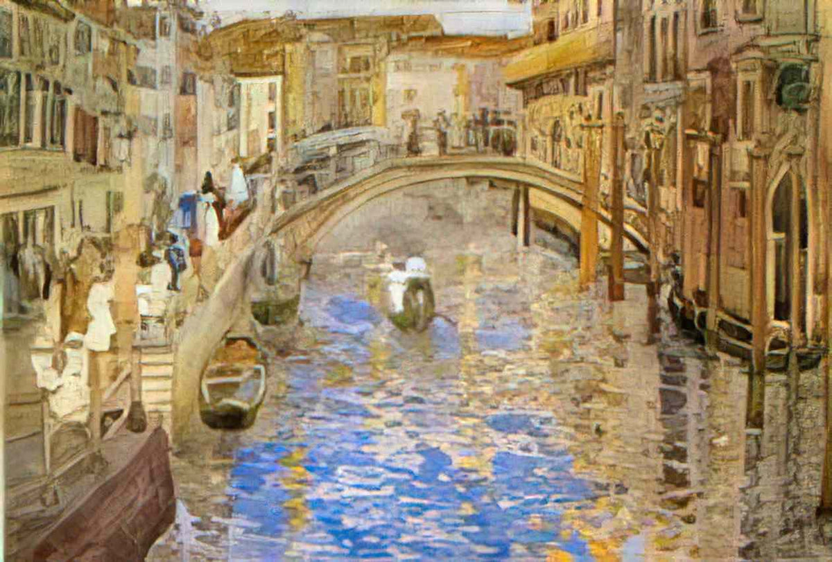 Maurice Prendergast venetian canal scene Art A4 Photo Print