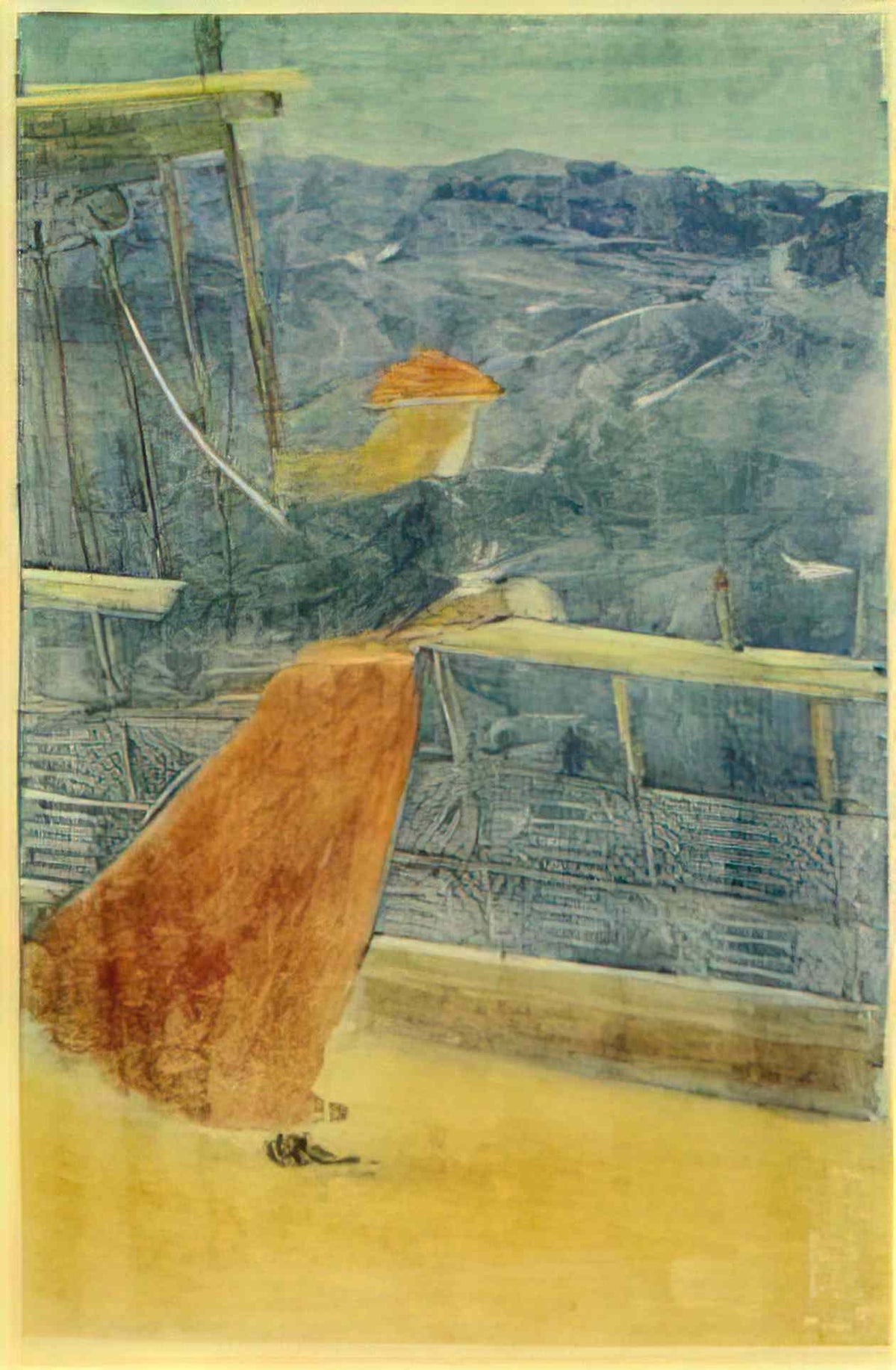 Maurice Prendergast woman on ship deck looking out to sea also known a Art A4 Photo Print