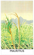 Mauritius Sugarcane Mountains Vintage Retro Advert Poster A4 Photo Print
