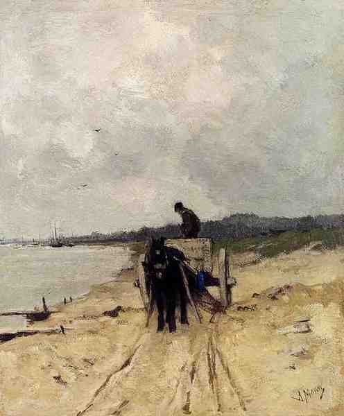 Mauve Anton The Sand Cart A4 Photo Print