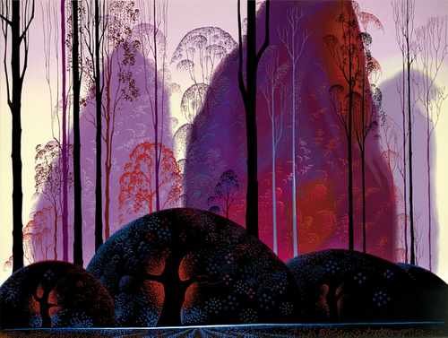 Mauve Red And Purple 1987 A4 Photo Print