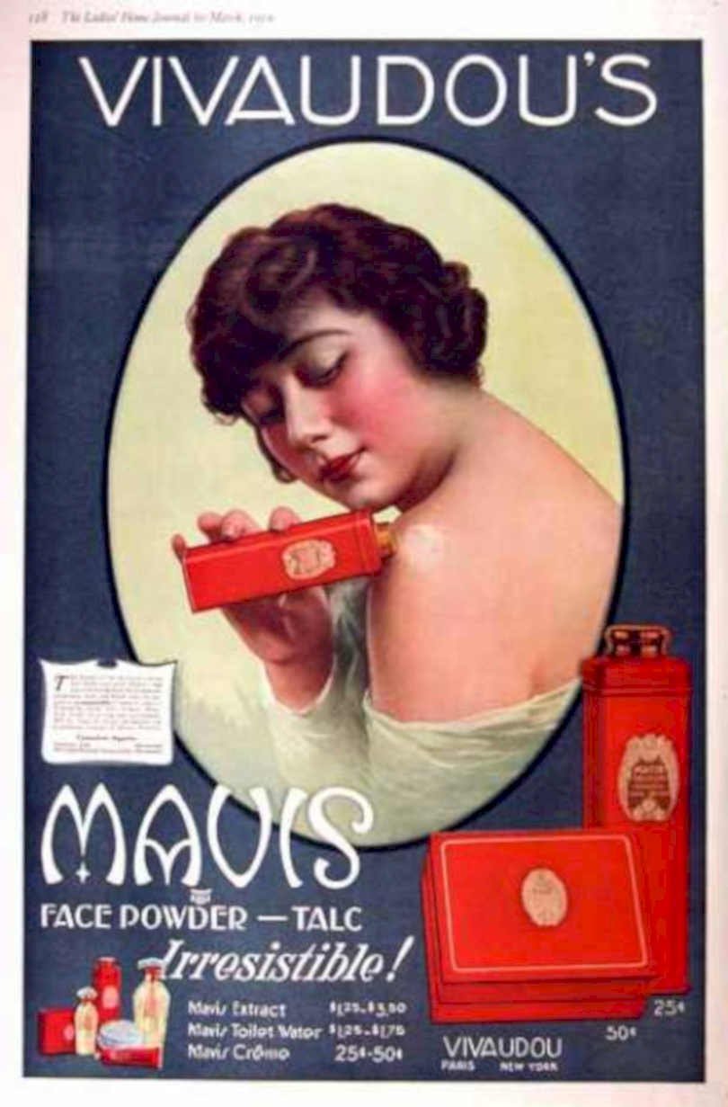 Mavis Face Powder Vintage Retro Advert Ads A4 Photo Print