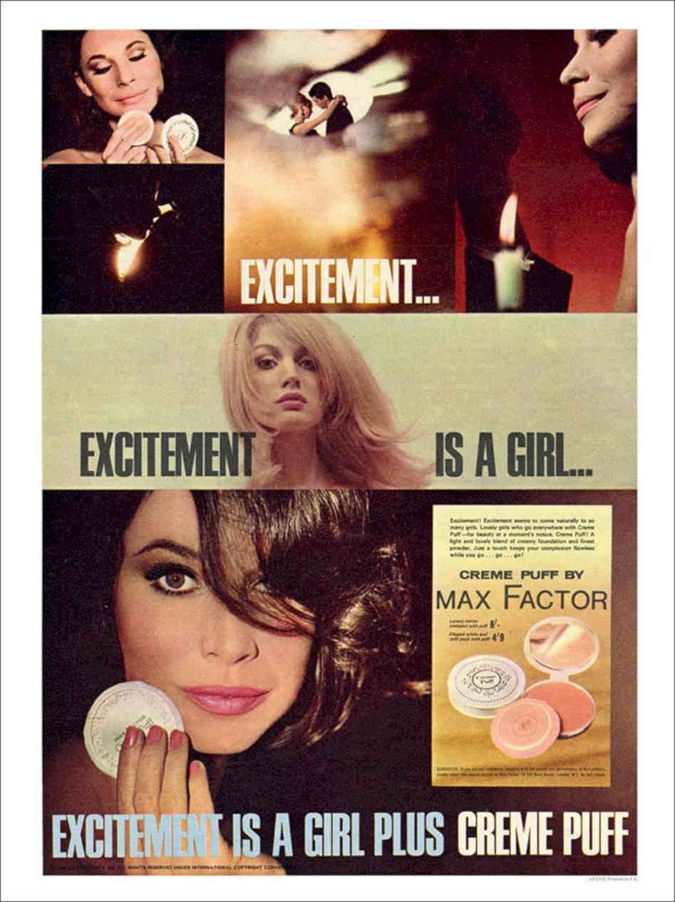 Max Factor Creme Puff Vintage Retro Advert Poster A4 Photo Print