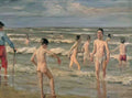 Max Liebermann bathing boys 1900 Art A4 Photo Print