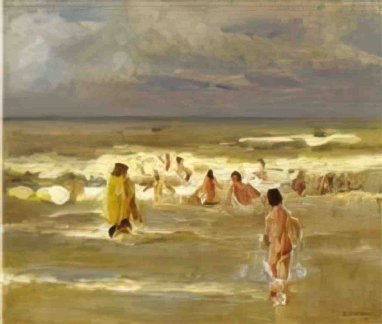 Max Liebermann bathing boys 1907 Art A4 Photo Print