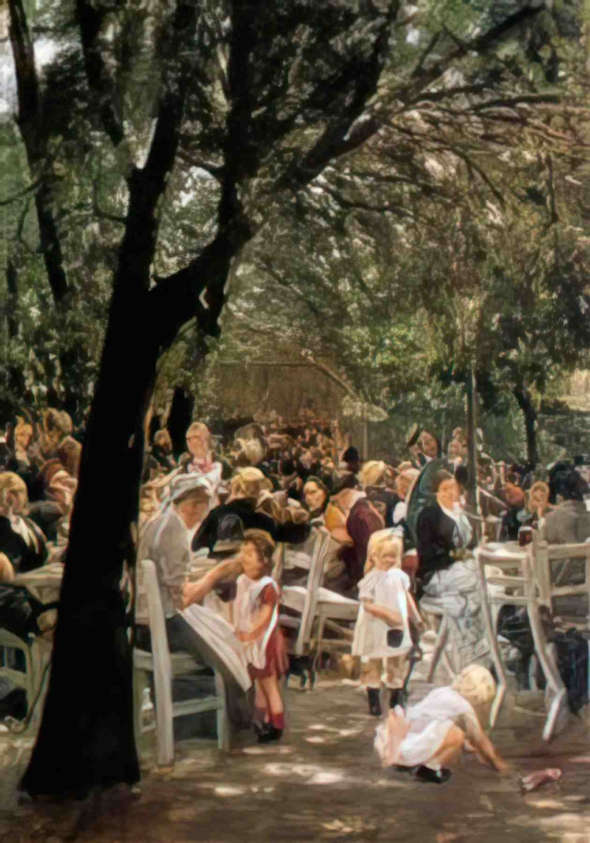 Max Liebermann beer garden in munchen Art A4 Photo Print