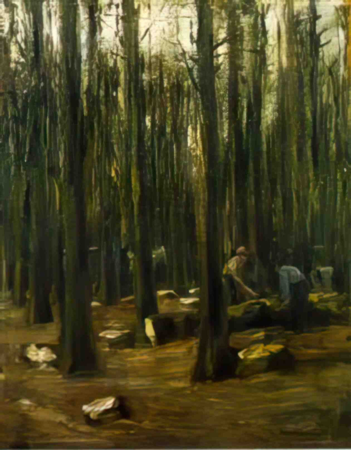 Max Liebermann lumberjack in the forest 1898 Art A4 Photo Print