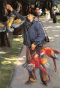 Max Liebermann parrot caretaker in artis 1902 Art A4 Photo Print